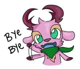 Pink Deer Haku sticker #10021352