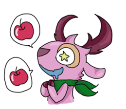 Pink Deer Haku sticker #10021354
