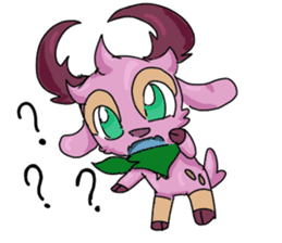 Pink Deer Haku sticker #10021358
