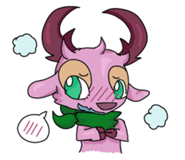 Pink Deer Haku sticker #10021359