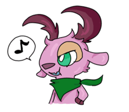 Pink Deer Haku sticker #10021362