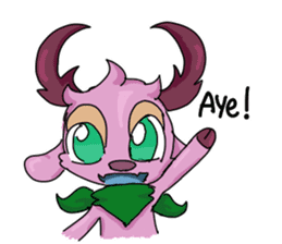 Pink Deer Haku sticker #10021363