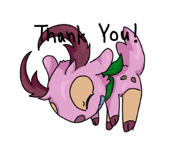 Pink Deer Haku sticker #10021365