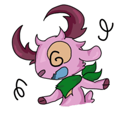 Pink Deer Haku sticker #10021370