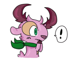 Pink Deer Haku sticker #10021376