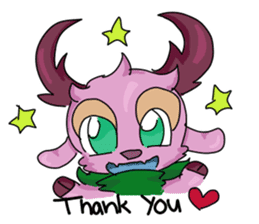 Pink Deer Haku sticker #10021378