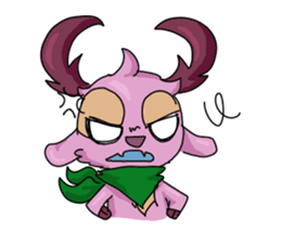 Pink Deer Haku sticker #10021381