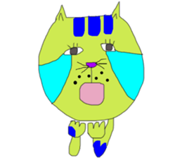 so colorful cats sticker #10021404