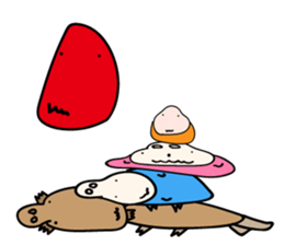 Let sit down together sticker #10021685