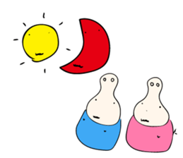 Let sit down together sticker #10021686