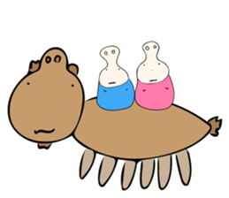 Let sit down together sticker #10021687