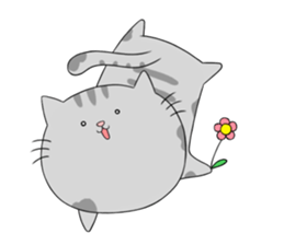 Gray-Nyanko sticker #10021924