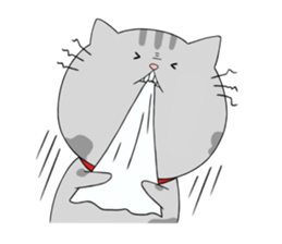 Gray-Nyanko sticker #10021936