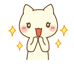 White cat(Wife version) sticker #10022156