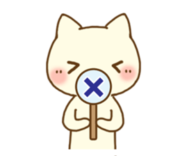 White cat(Wife version) sticker #10022159