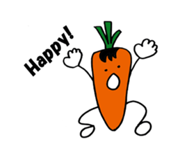 carrot happy sticker #10022429