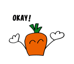 carrot happy sticker #10022436