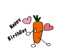 carrot happy sticker #10022441