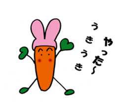 carrot happy sticker #10022446