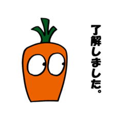 carrot happy sticker #10022459