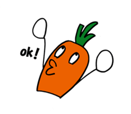 carrot happy sticker #10022460