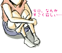 unfortunate girl sticker #10022848