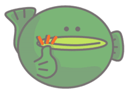 Green anglerfish sticker #10023151