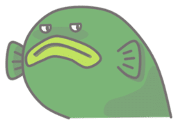 Green anglerfish sticker #10023158