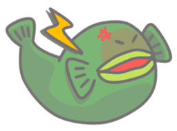 Green anglerfish sticker #10023159