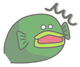 Green anglerfish sticker #10023164