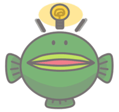 Green anglerfish sticker #10023166