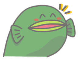 Green anglerfish sticker #10023169