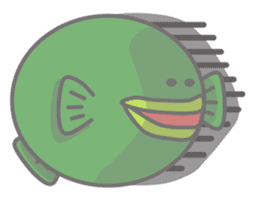 Green anglerfish sticker #10023179