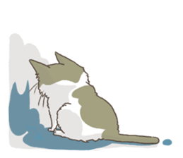Daily life of Hachiware Cat. sticker #10023635