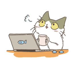 Daily life of Hachiware Cat. sticker #10023641