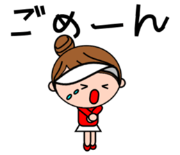 Girls golfer cheering stamp sticker #10024109