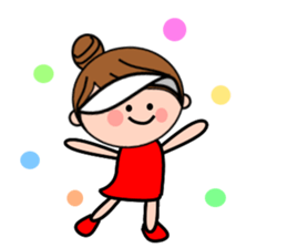 Girls golfer cheering stamp sticker #10024115