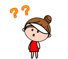 Girls golfer cheering stamp sticker #10024119