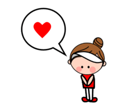 Girls golfer cheering stamp sticker #10024126