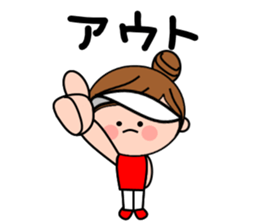 Girls golfer cheering stamp sticker #10024137