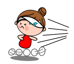 Girls golfer cheering stamp sticker #10024140