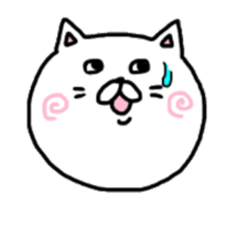 Cute white cat,Please buy!!2 sticker #10024297