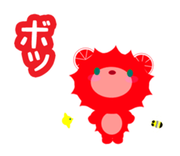 clumsy orange bear sticker #10024708