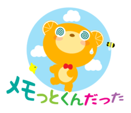 clumsy orange bear sticker #10024714