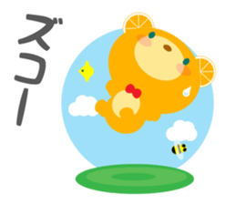clumsy orange bear sticker #10024721