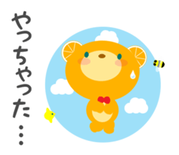 clumsy orange bear sticker #10024725