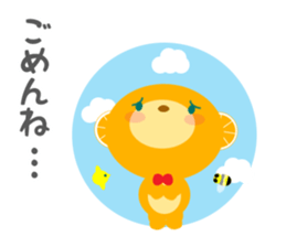 clumsy orange bear sticker #10024736