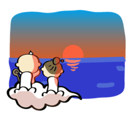 Small hermit Sticker sticker #10025023