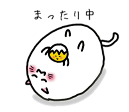 Egg cat and chick sticker #10026318