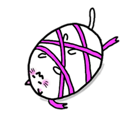 Egg cat and chick sticker #10026320